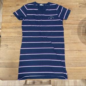 VANS Striped Cotton T-shirt Dress